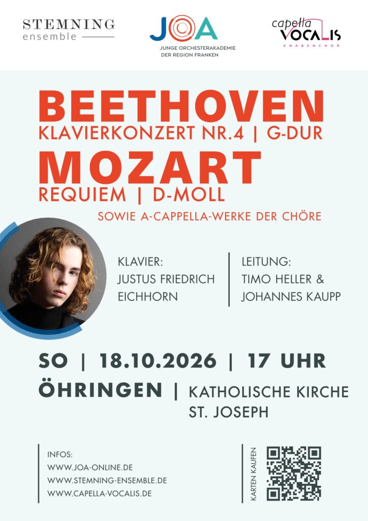 Plakat des Konzerts am 18. Oktober 2026 in Öhringen