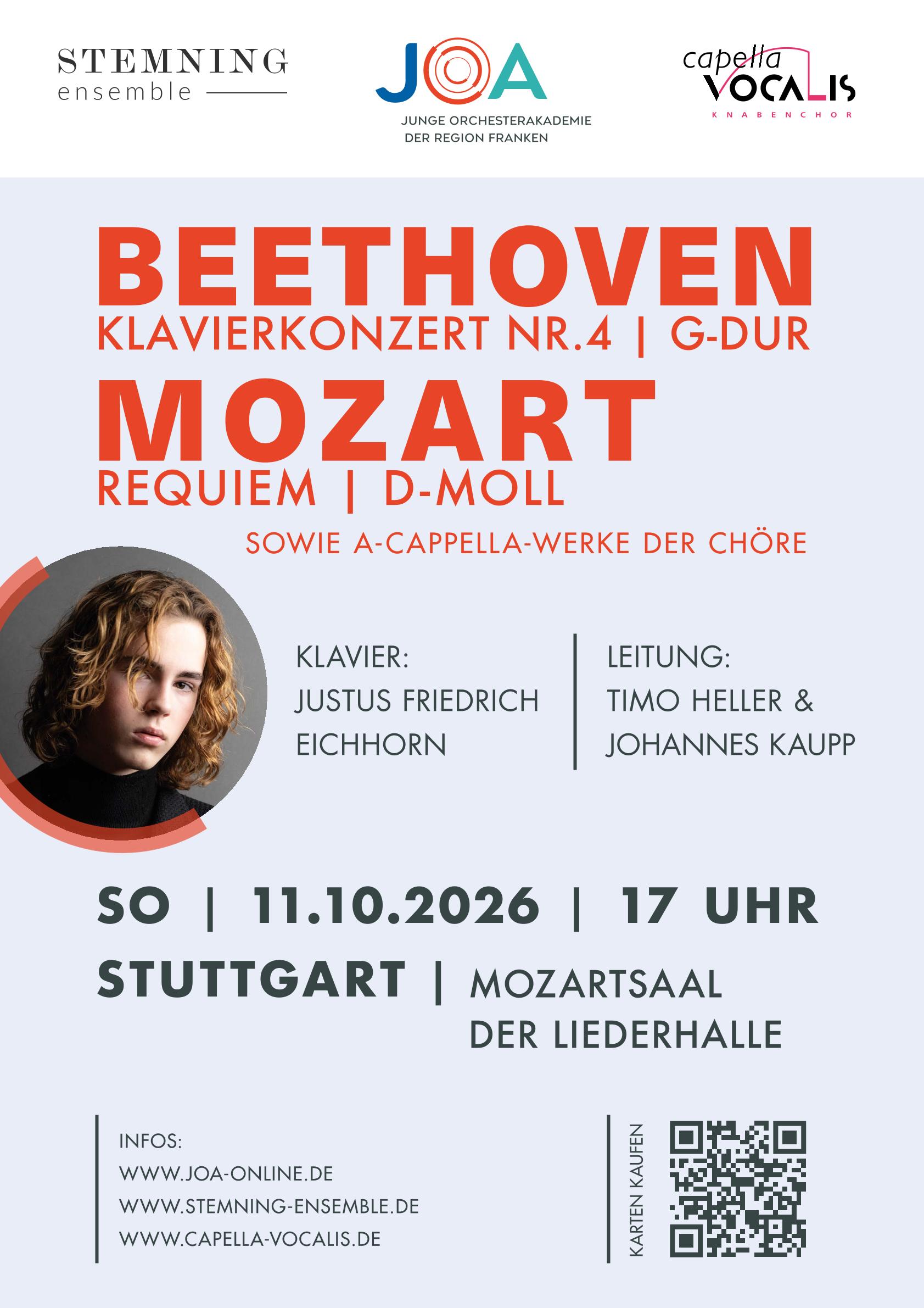Plakat des Konzerts am 11. Oktober in der Liederhalle Stuttgart